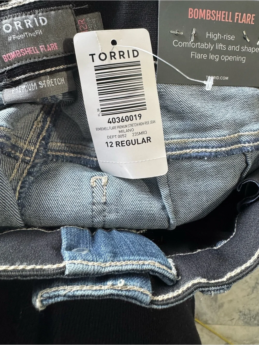 torrid Mid Wash Flare Jeans with Button Fly